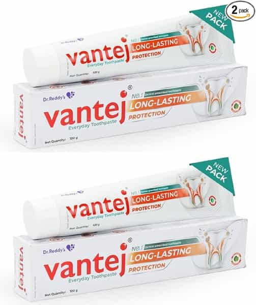 Vantej Toothpaste For Sensitive Teeth Dentist Recommended | Everyday Use | White - 100G X Pack Of 2