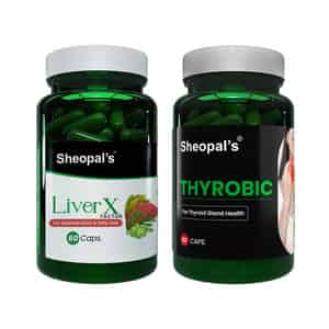 Sheopal's Liver X Factor Combo 60capsule For Liver Detox & Thyrobic 60capsule For Manage Thyroid