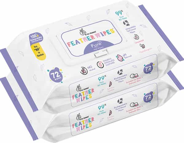 R For Rabbit Feather Pure Baby Wipes (Combo Of 2)