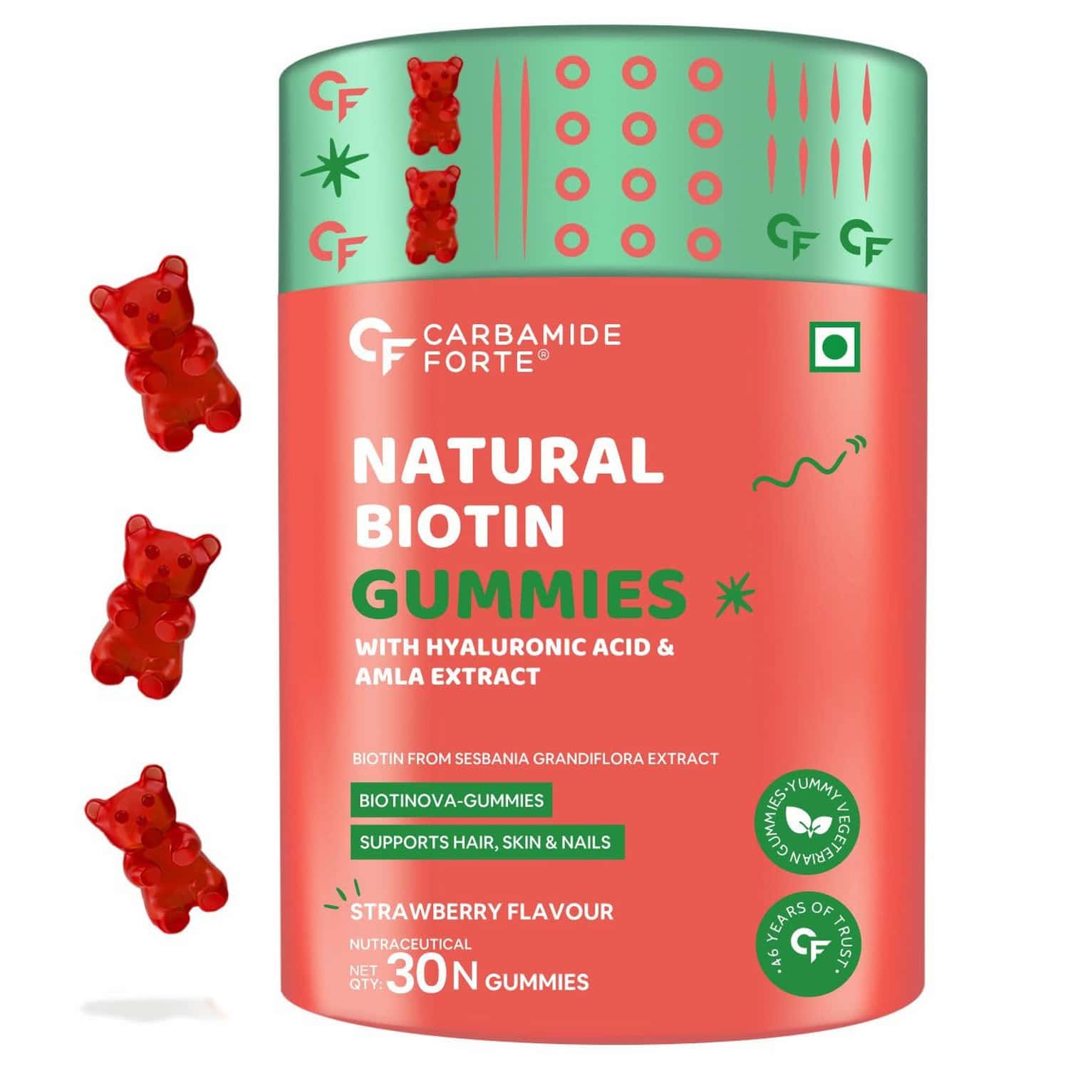 Carbamide Forte Biotin From Sasbania Grandiflora Extract Gummies- 30 Gummies