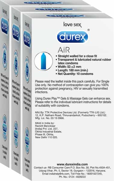 Durex Condom Air- 10S Pack Of 3