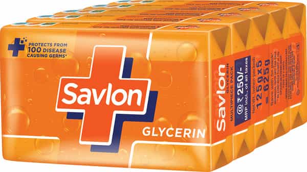 Savlon Glycerin Soap - 125Gm (Pack Of 5)