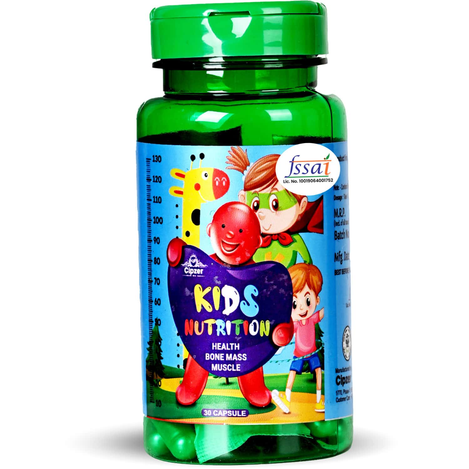 Cipzer Kids Nutrition Capsule Boosts Bone & Muscle Health Vibrant Growth In Children 30 Capsules