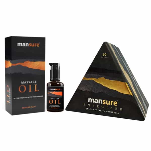 Mansure Combo - Massage Oil And Energizer Capsules For Men