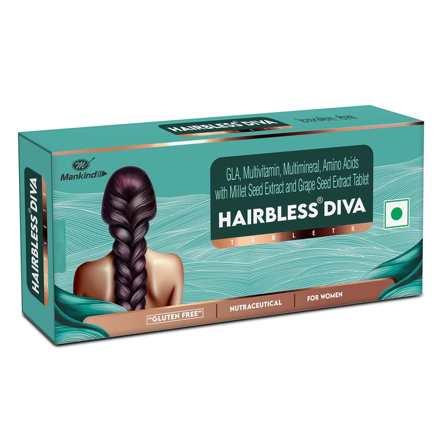 Hairbless Diva | Gluten Free | For Women | Nutraceutical Strip Of 10 Tablets