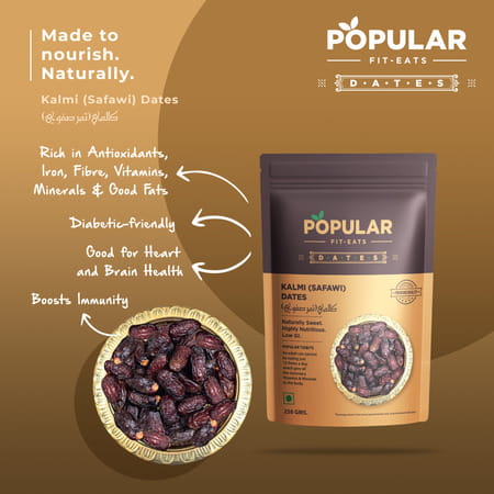 Popular Fit Eats Dates - Safawi / Kalmi - 250 Gm