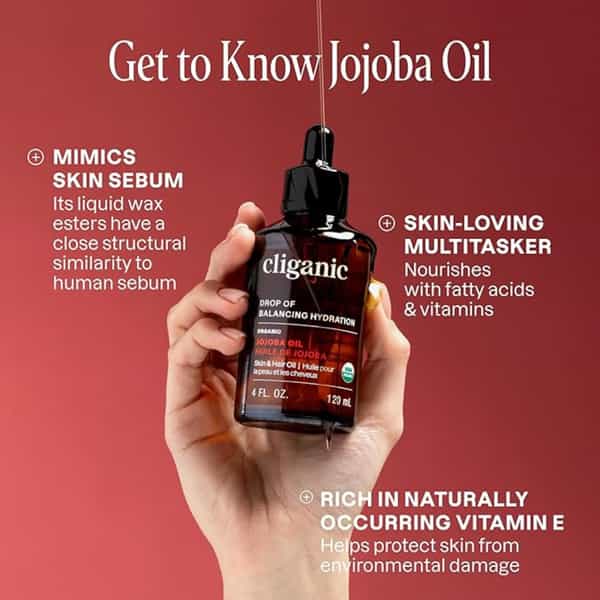 Cliganic Organic Jojoba Oil | Cold Pressed | 120Ml
