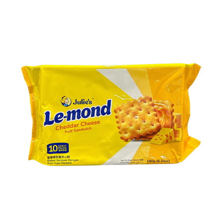 Julie'S Le-Mond Cheddar Cheese Puff Sandwich Biscuit - 180 G