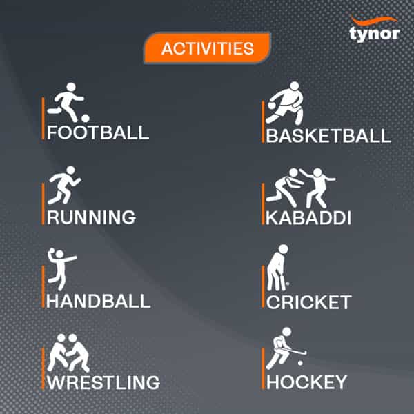 Tynor Knee Cap Air Black & Orange Small Pack Of 2