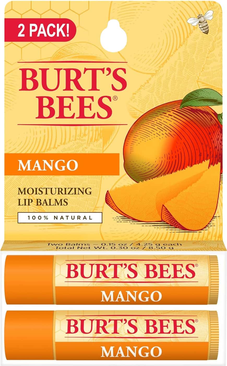 Burt'S Bees Lip Balm | Mango | 8.5 G | Pack Of 2