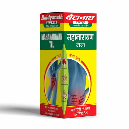 Baidyanath Asli Ayurved Mahanarayana Oil | Ayurvedic | Joints & Muscle Pain Relief - 100ml (2 Pack)