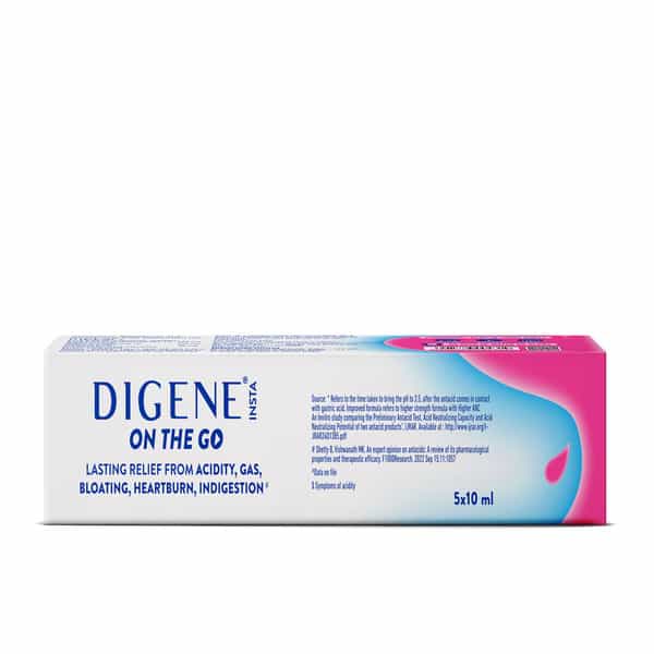 Digene Insta On The Go Mint Flavour 10Ml (Pack Of 5)