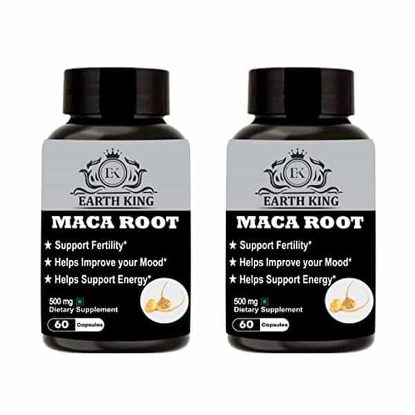 Earth King Maca Root Extract Capsule Dietary Supplement | Unisex - 500Mg 60 Each Capsules, Pack Of 2