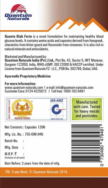 Quanto Diab Forte - 120 Capsules