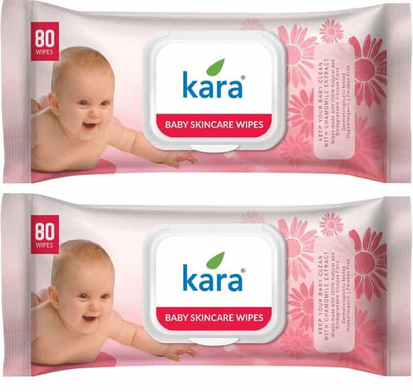 Kara Baby Skin Care Wipes - 80 Wipes (Pack Of 2)