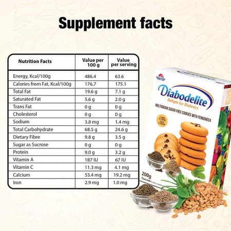 Quantum Naturals Diabodelite Cookies | Jeera & Ajwain Flavour| Herbal & Natural | Pack Of 3