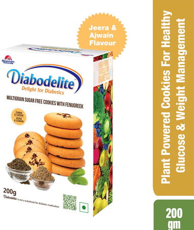 Quantum Naturals Diabodelite Cookies | Jeera & Ajwain Flavour| Herbal & Natural | Pack Of 3