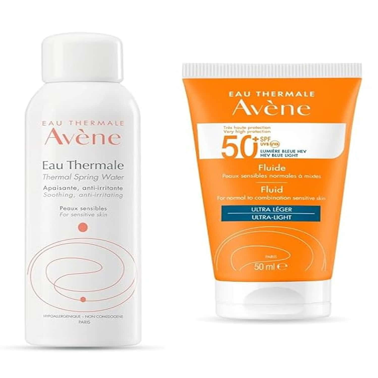 Avene Cleansing And Hydrating Kit With Thermal Spring Water & High Protection Fluid