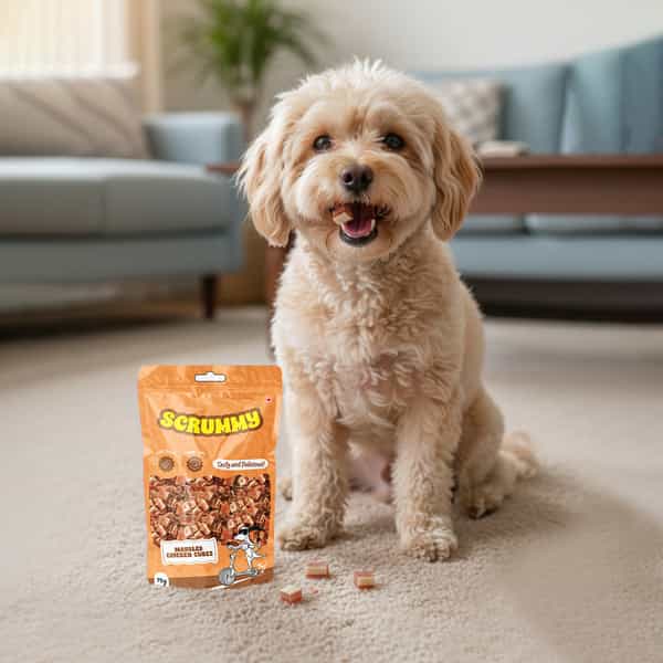 Scrummy Marbled Chicken Cubes Dog Treats | 70 G