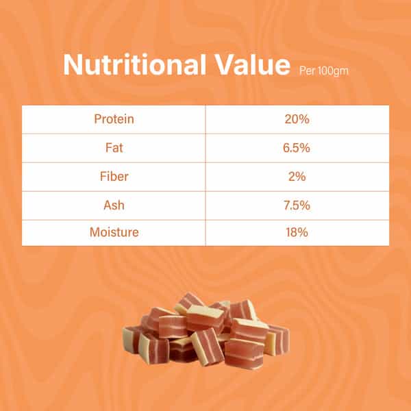 Scrummy Marbled Chicken Cubes Dog Treats | 70 G