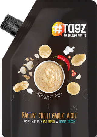 Tagz - Beer N Barbecue Canz + Chilli Garlic Aioli Dip & Pepper Jack Cheese