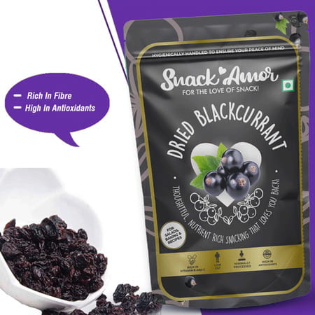 Snackamor Dried Blackcurrant 100g Pouch