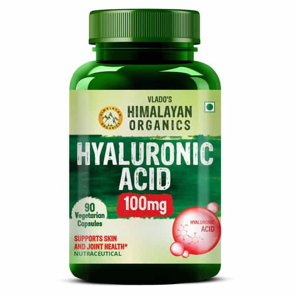 Vlado's Himalayan Organics Hyaluronic Acid 100Mg Supplement | Support Healthy Connective | Veg - 90N