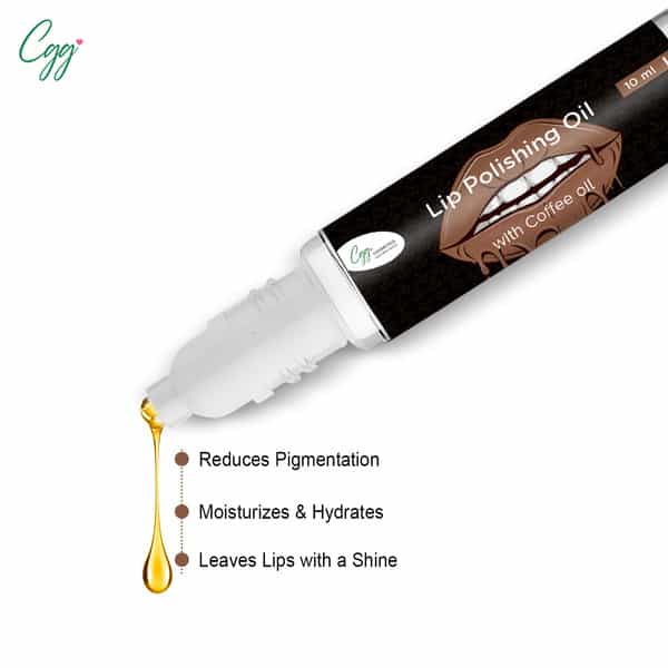 Cgg Cosmetics Lip Polishing Oil With Coffee Extracts|Spf 35 Moisturize & Hydrate Lips|Unisex|10Ml