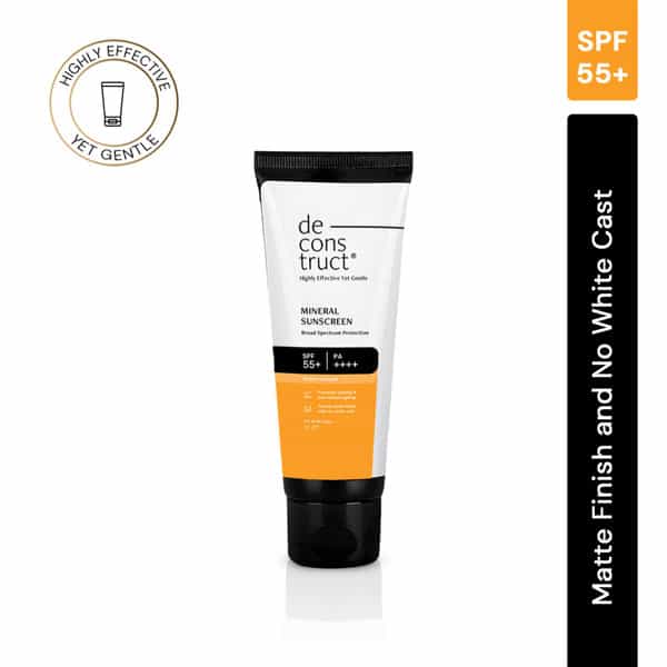 Deconstruct Tinted Mineral Sunscreen - Spf 55+ & Pa++++ - Broad Spectrum & Water Resistant|50Gm