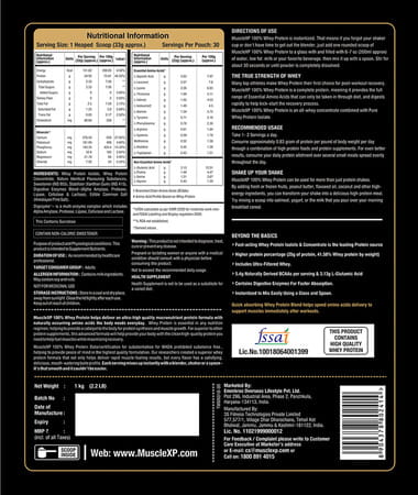 Musclexp 100% Whey Protein Sea Salt Caramel Flavour 1kg Pouch (2.2 Lb)