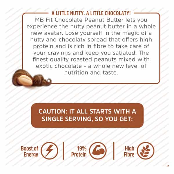 Muscleblaze Chocolate Peanut Butter | Creamy | High Protein | No Trans Fat | Energy Booster | 750 G