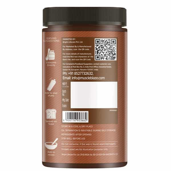 Muscleblaze Chocolate Peanut Butter | Creamy | High Protein | No Trans Fat | Energy Booster | 750 G