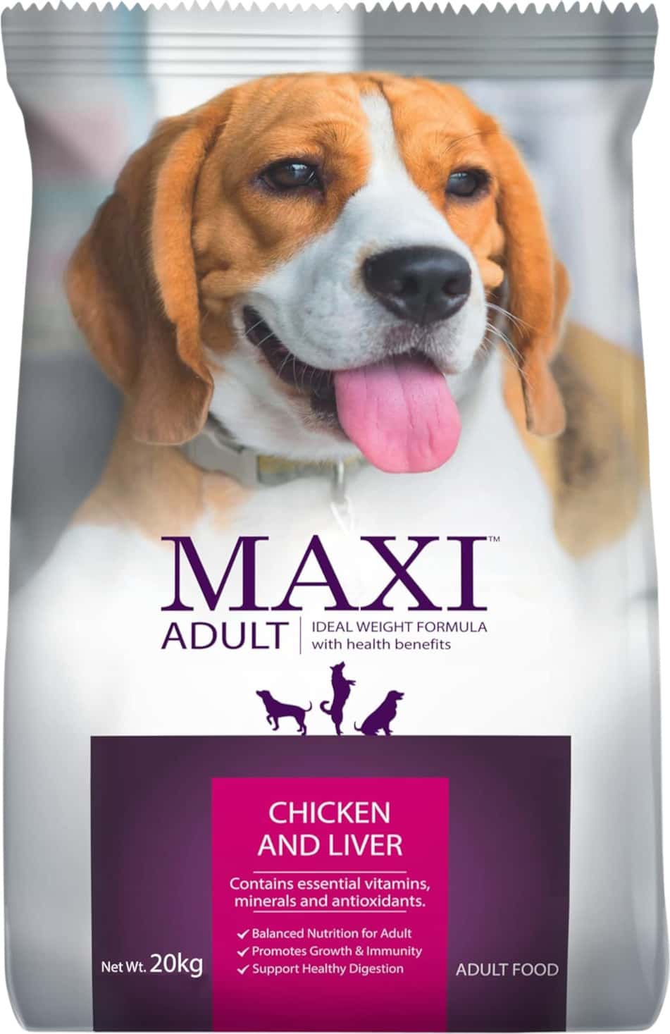Maxi Adult Dry Dog Food | Chicken And Liver | 20 Kg Pack