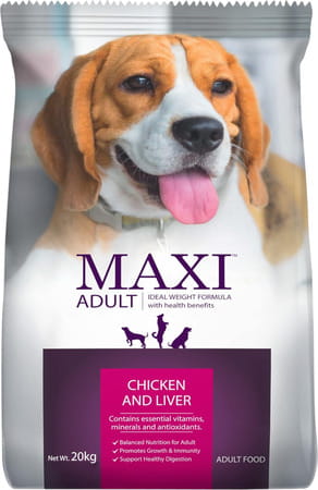 Maxi Adult Dry Dog Food | Chicken And Liver | 20 Kg Pack