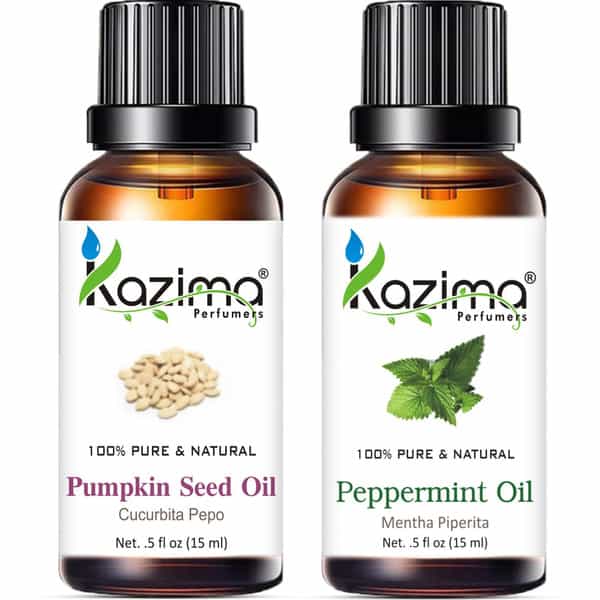 Kazima Combo Of Pure Pumpkin Seed Carrier Oil & Peppermint Oil (Each 15Ml )