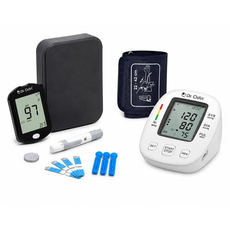 Dr. Odin Combo Of Obp104 Blood Pressure Monitor And Ac 307 Glucometer Kit Pack-10