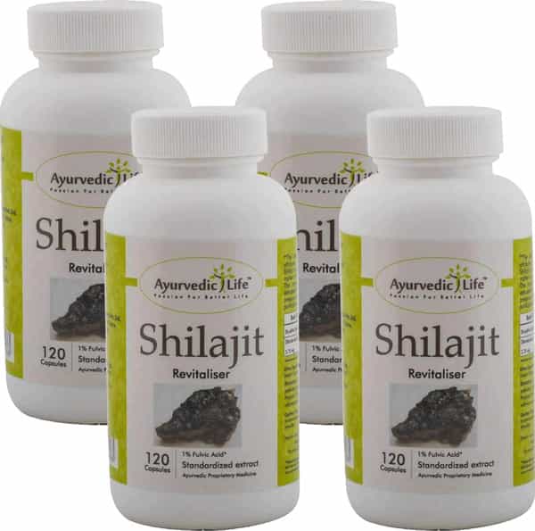 Ayurvedic Life Shilajit 120 Capsules - Pack Of 4