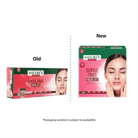 Nature'S Essence Gentle Fruit Facial Kit | Nourished Radiant Skin | Fruit Extracts & Vit E | 75g