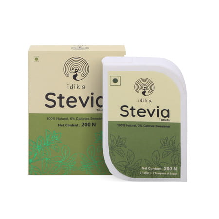 Idika Stevia 200 Tablets Diabetic Friendly 100% Natural Zero Calorie Sweetener ( Pack Of 5)