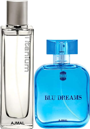 Buy AJMAL TITANIUM EDP 100ML PERFUME FOR MEN AND BLU DREAMS EDP