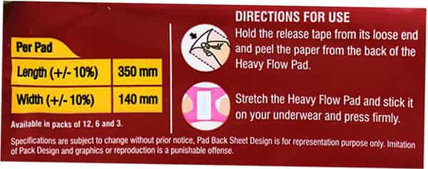 Rio Heavy Flow Pads - Pack Of 6 Xl Size