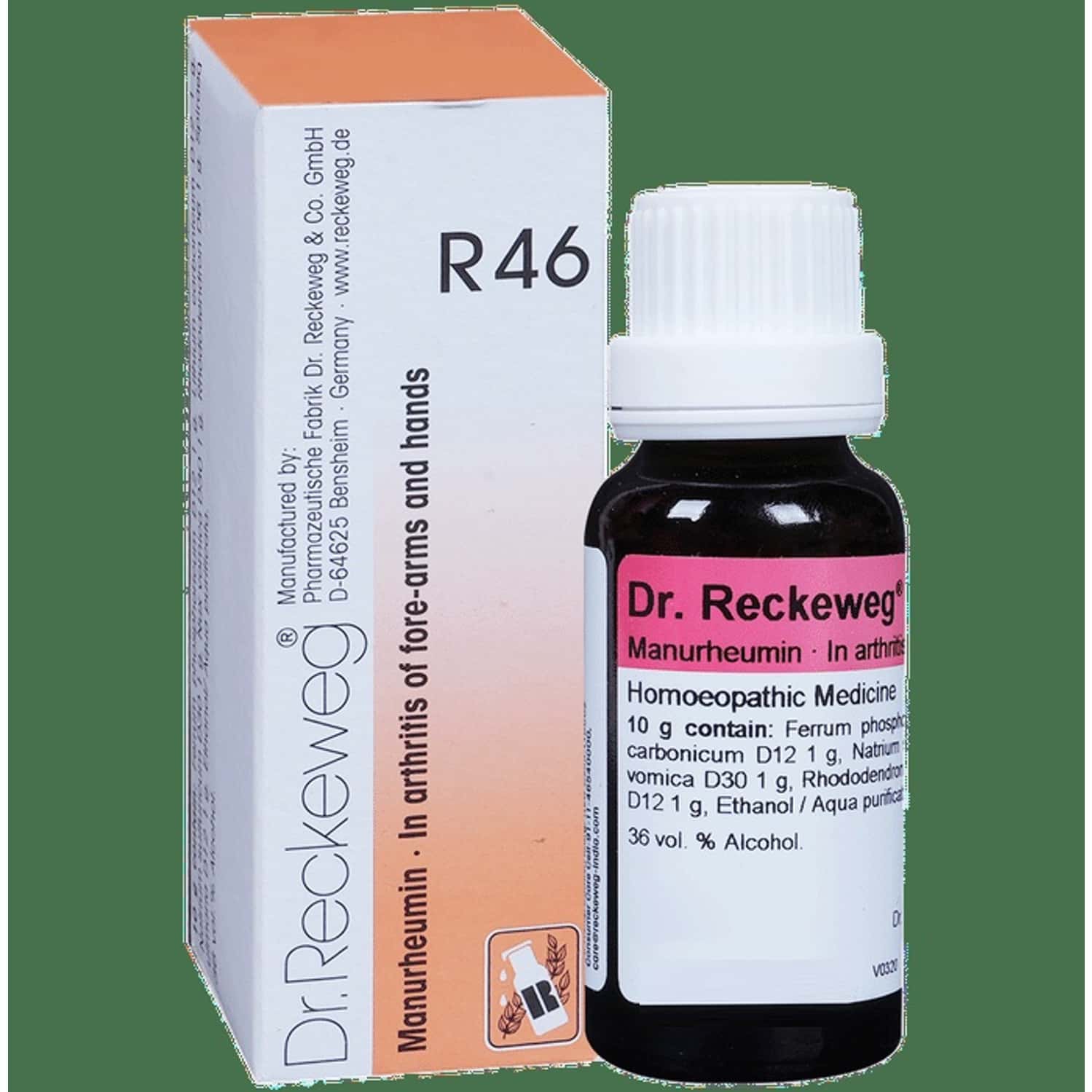 Dr. Reckeweg R46 Rheumatism Of Forearms And Hands Drops 22 Ml