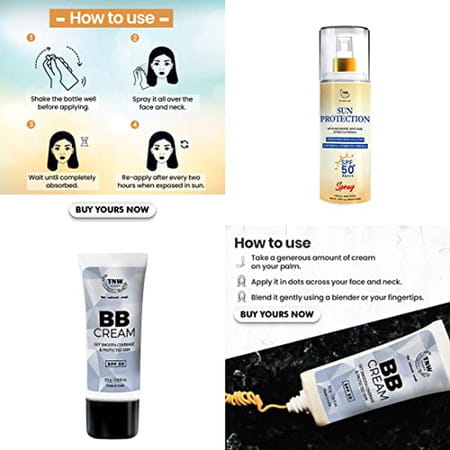 Tnw-The Natural Wash Skincare Combo With Sun Protection Spf 50 Spray For All Skin Types