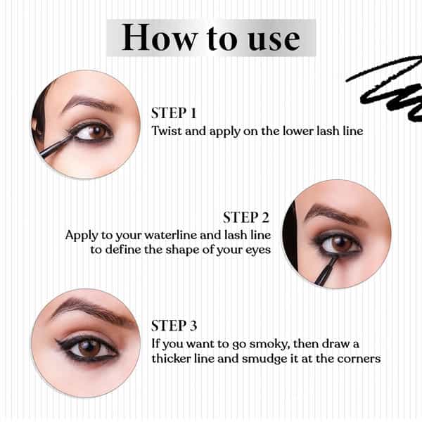 Tnw The Natural Wash Eye Lock Gel Kajal | Waterproof & Smudgeproof Long Wear 0.30 Gm