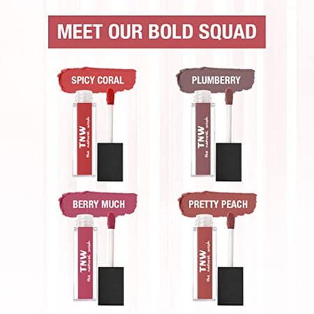 Tnw - Velvet Longstay Liquid Lipstick Mini- Bold Squad With Macadamia Oil And Argan Oil