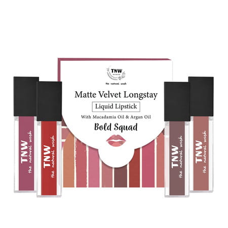 Tnw - Velvet Longstay Liquid Lipstick Mini- Bold Squad With Macadamia Oil And Argan Oil