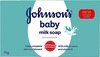 Johnson'S Baby Milk Soap - 75g With New Easy Grip Shape
