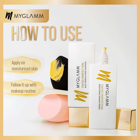 Myglamm Tinted Perfection Brightening Banana Primer-Banana