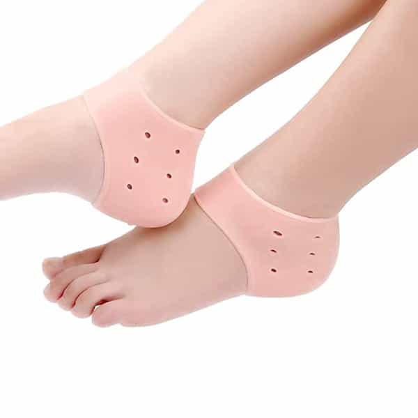 Dr Foot Anti Crack Silicone Gel Heel Pad Socks | Unisex | Half-Length - 1 Pair (Free Size)