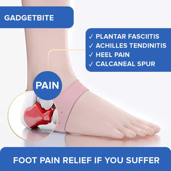 Dr Foot Anti Crack Silicone Gel Heel Pad Socks | Unisex | Half-Length - 1 Pair (Free Size)
